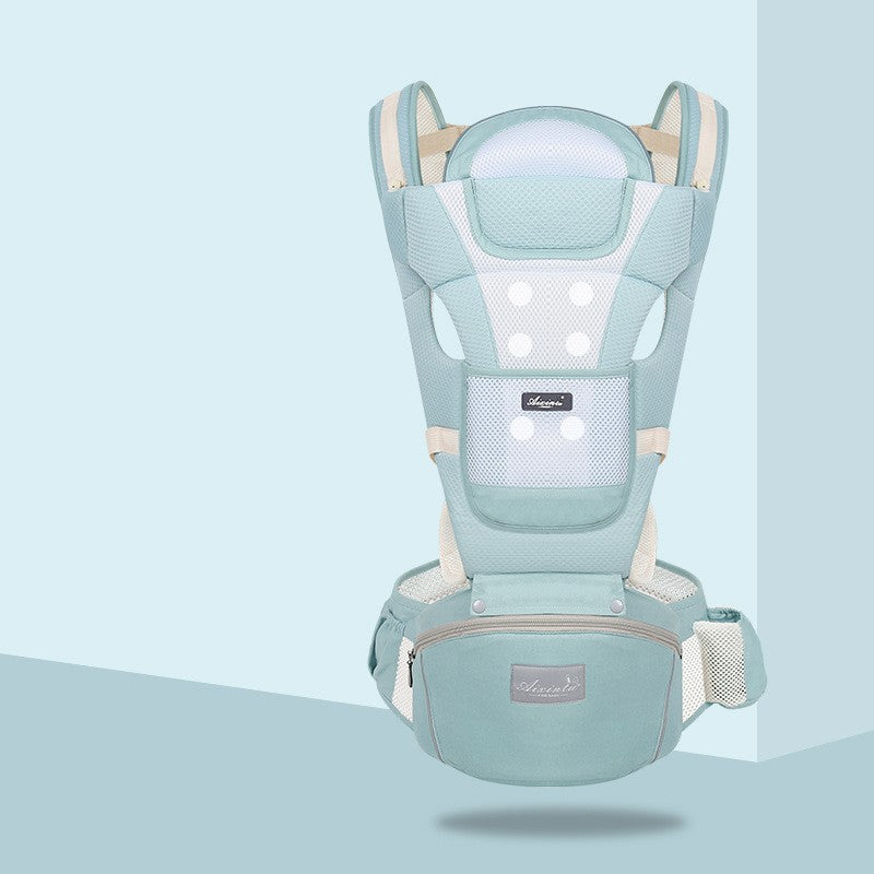Green cotton breathable baby carrier