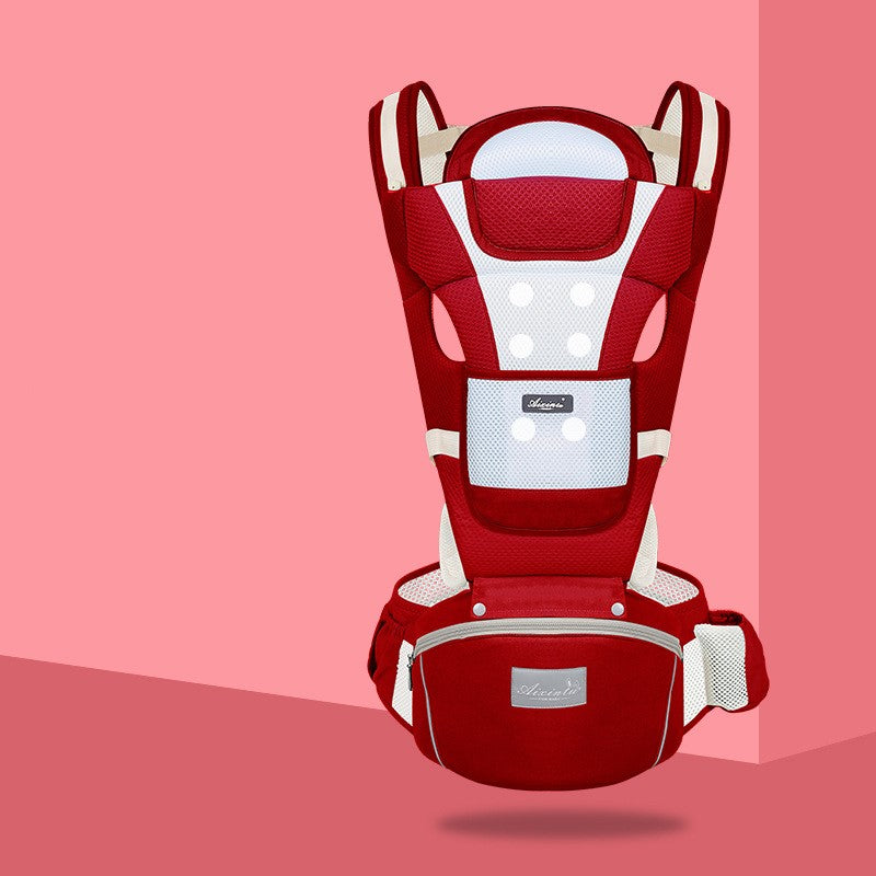 Red cotton breathable baby carrier